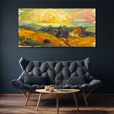 Golden fields under the sun Canvas print