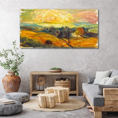 Golden fields under the sun Canvas print