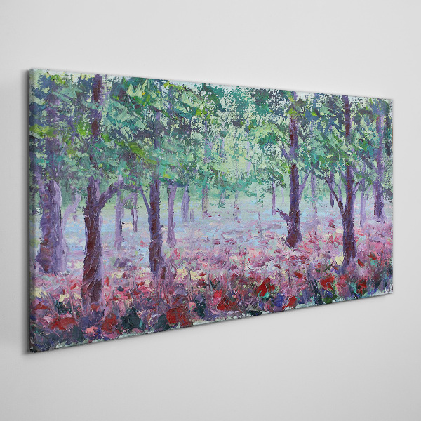 Flower forest in the morning Canvas print