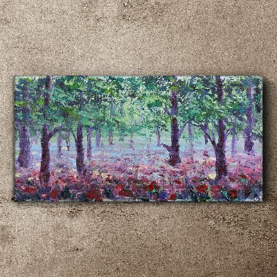 Flower forest in the morning Canvas print