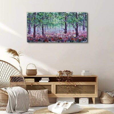 Flower forest in the morning Canvas print