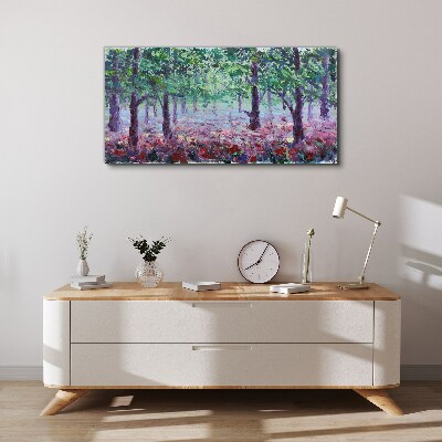Flower forest in the morning Canvas print