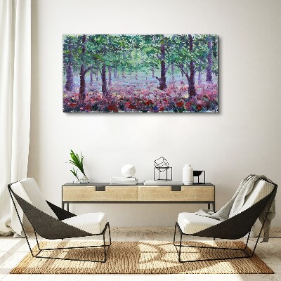 Flower forest in the morning Canvas print