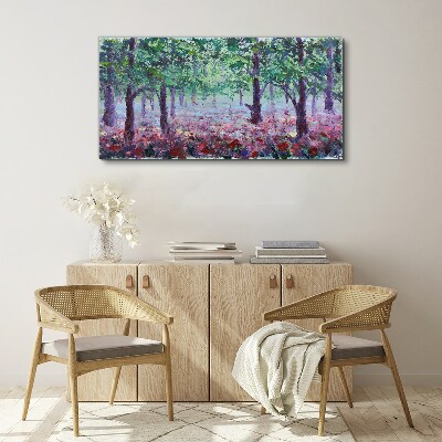 Flower forest in the morning Canvas print