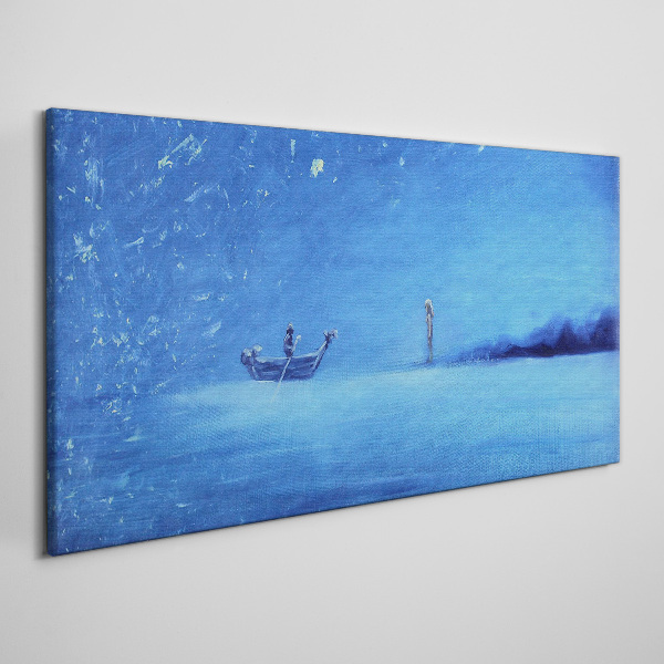 A peaceful haven in blue tones Canvas print
