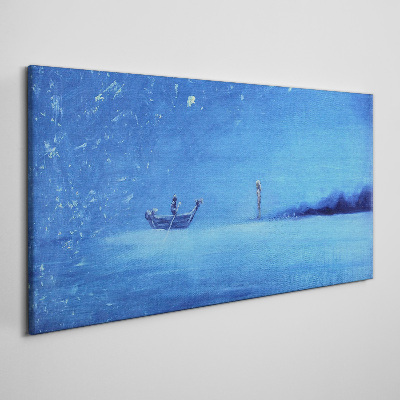 A peaceful haven in blue tones Canvas print
