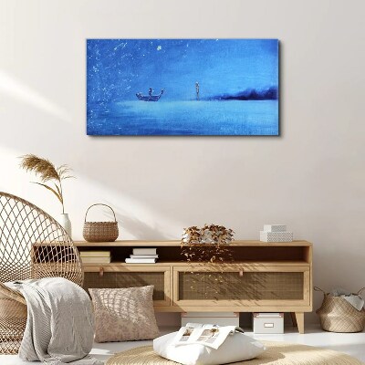 A peaceful haven in blue tones Canvas print