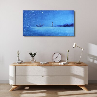 A peaceful haven in blue tones Canvas print