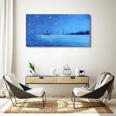 A peaceful haven in blue tones Canvas print