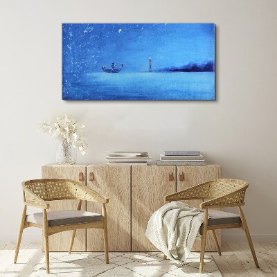 A peaceful haven in blue tones Canvas print