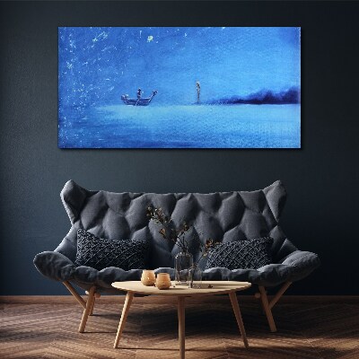 A peaceful haven in blue tones Canvas print