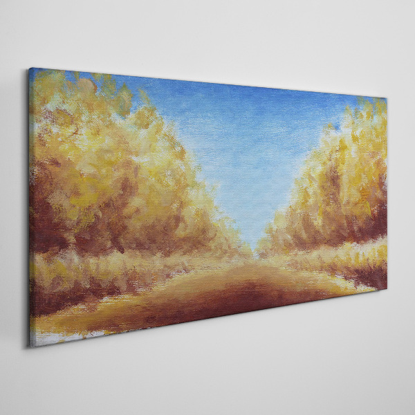 Golden avenues in the summer sun Canvas print