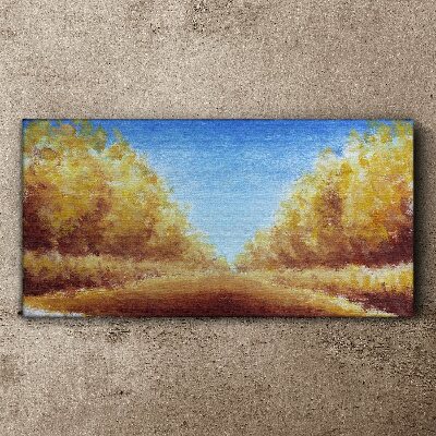 Golden avenues in the summer sun Canvas print