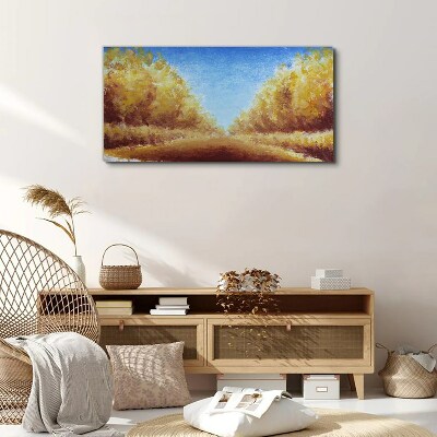 Golden avenues in the summer sun Canvas print