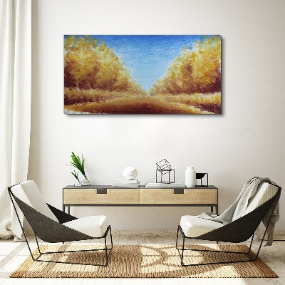 Golden avenues in the summer sun Canvas print