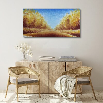 Golden avenues in the summer sun Canvas print