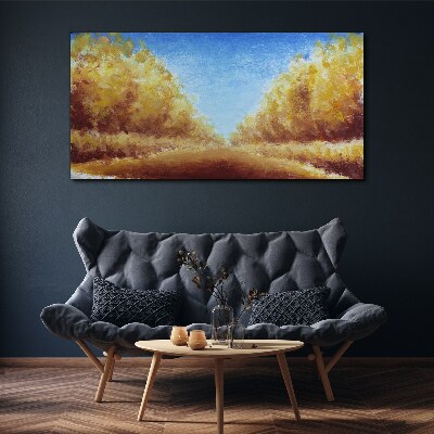 Golden avenues in the summer sun Canvas print