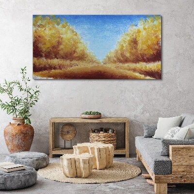 Golden avenues in the summer sun Canvas print