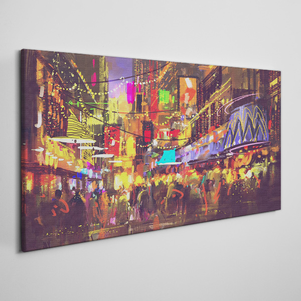 Nightlife in the city Canvas print