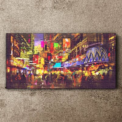 Nightlife in the city Canvas print