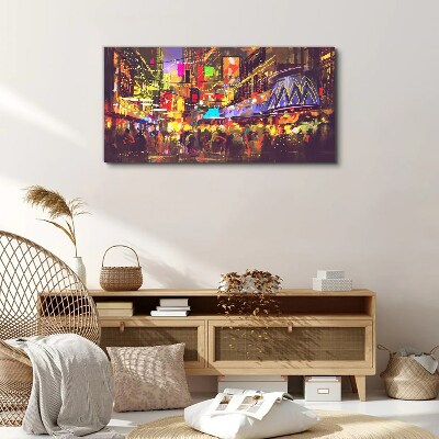 Nightlife in the city Canvas print