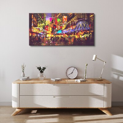 Nightlife in the city Canvas print