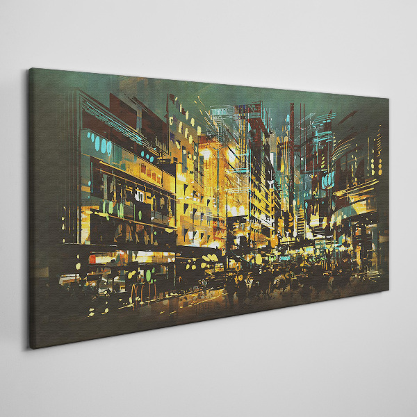 Night metropolis Canvas print