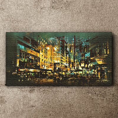 Night metropolis Canvas print