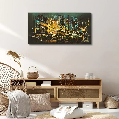 Night metropolis Canvas print