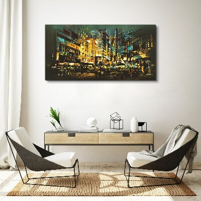 Night metropolis Canvas print