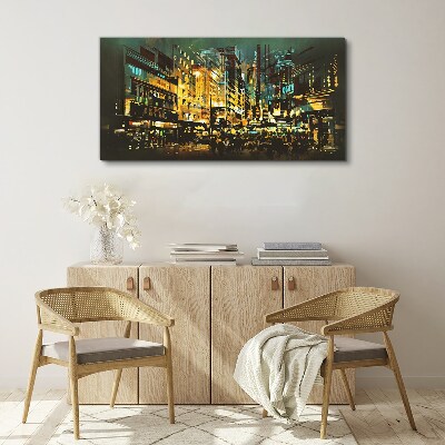 Night metropolis Canvas print