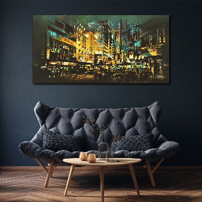 Night metropolis Canvas print