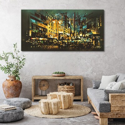 Night metropolis Canvas print