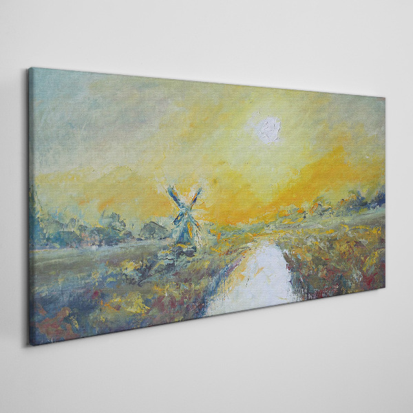Golden fields under sunny skies Canvas print