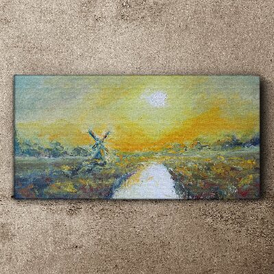 Golden fields under sunny skies Canvas print