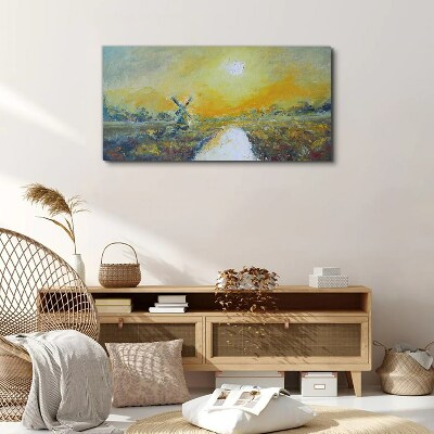 Golden fields under sunny skies Canvas print