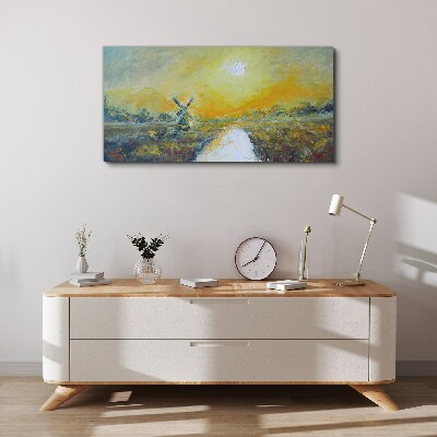 Golden fields under sunny skies Canvas print