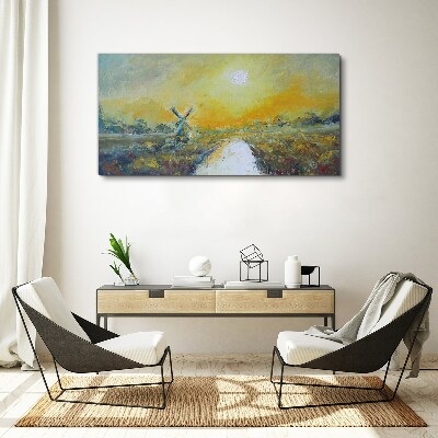 Golden fields under sunny skies Canvas print