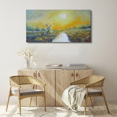 Golden fields under sunny skies Canvas print