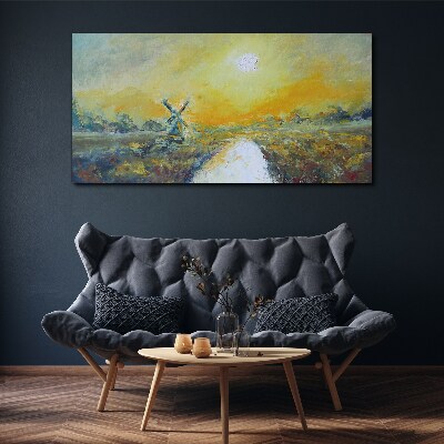 Golden fields under sunny skies Canvas print