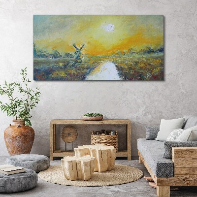Golden fields under sunny skies Canvas print