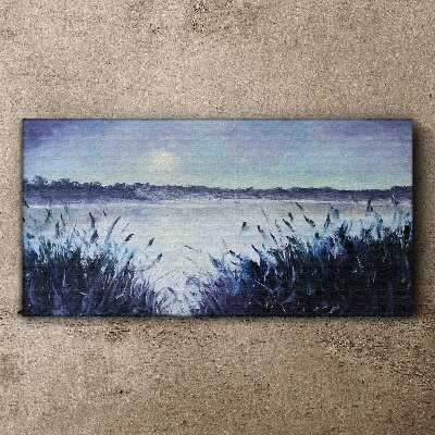 A quiet morning by the lake Canvas print