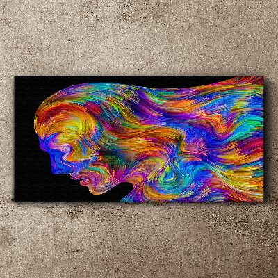 Colorful silhouette in motion Canvas print