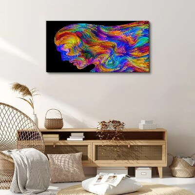Colorful silhouette in motion Canvas print