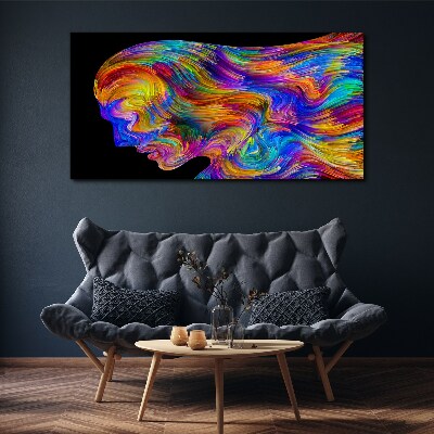 Colorful silhouette in motion Canvas print