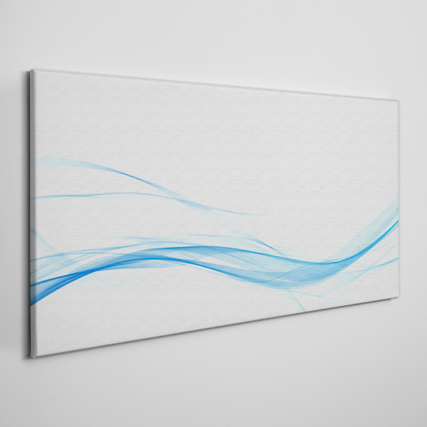 Waves in shades of blue Canvas print