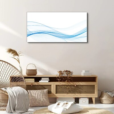 Waves in shades of blue Canvas print