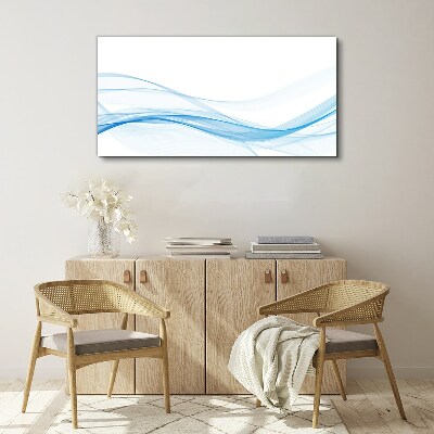 Waves in shades of blue Canvas print