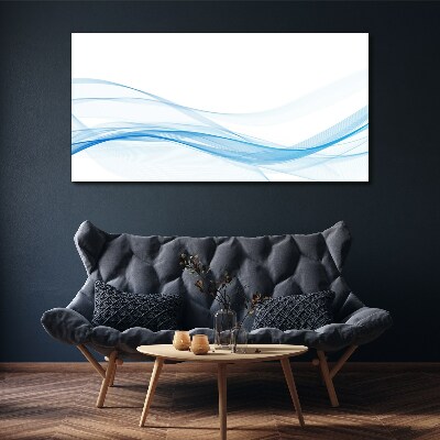 Waves in shades of blue Canvas print
