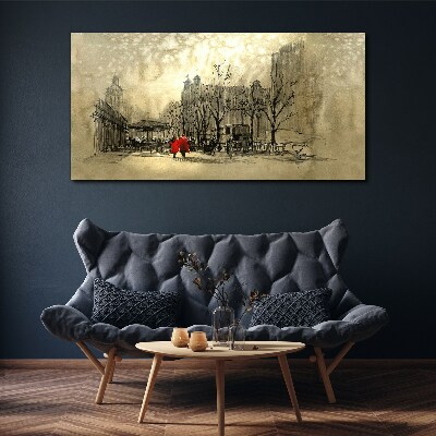 City ​​abstraction pair Canvas print